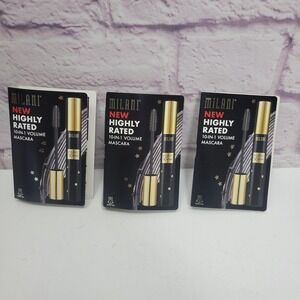 NEW Lot of‎ 3 Milani Highly Rated 10 In 1 Volume Mascara .16fl oz Black